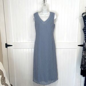 R&M Richards by Karen Kwong slate blue, lined sheath dress size 10.